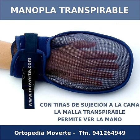 Manopla transpirable con tira sujeción a cama (Par)