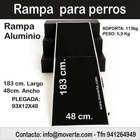 rampa para mascotas de 183 cm.