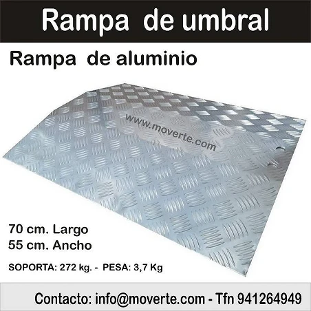 Rampa paso de puerta y umbral 70x55cm.