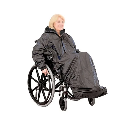 Chubasquero con mangas para silla ruedas