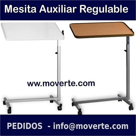 Mesita auxiliar basculante color gris