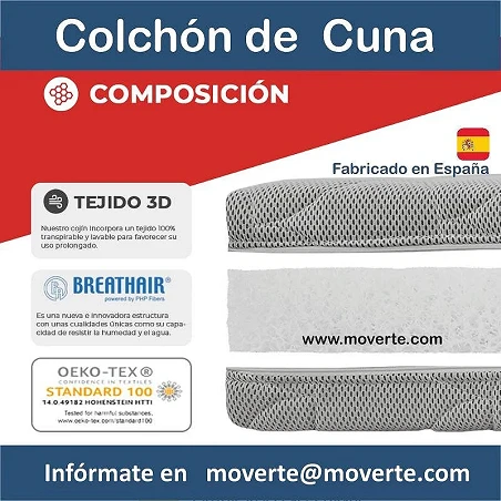 El colchón para cuna antiasfíxia Breathair.