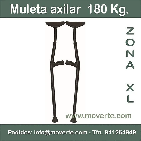 Muleta axilar Bariátrica - 180 Kg.
