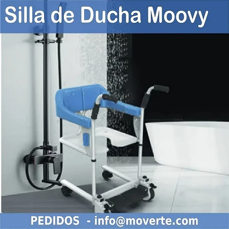 SILLA DE DUCHA WC Y TRANSFERENCIA MOOVY