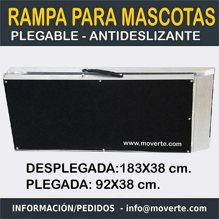 Rampa de perros 183x38 cm. Rampa plegable