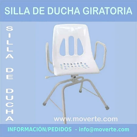 Silla de ducha con asiento giratorio