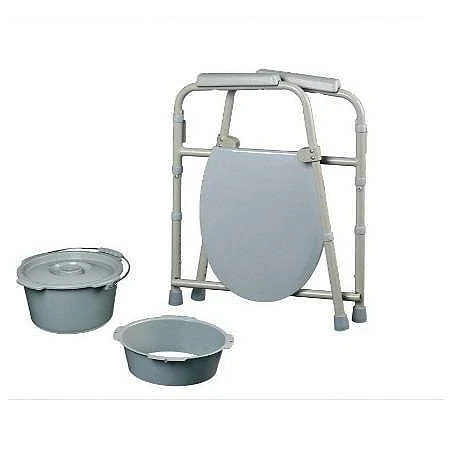 Silla con inodoro plegable y regulable en altura