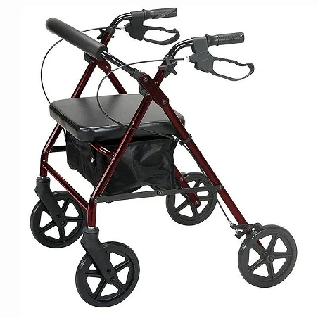 Rollator con frenos y asiento regulables en altura