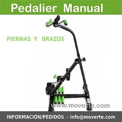 Pedalier manual para piernas y brazos con masaje y pantalla LCD