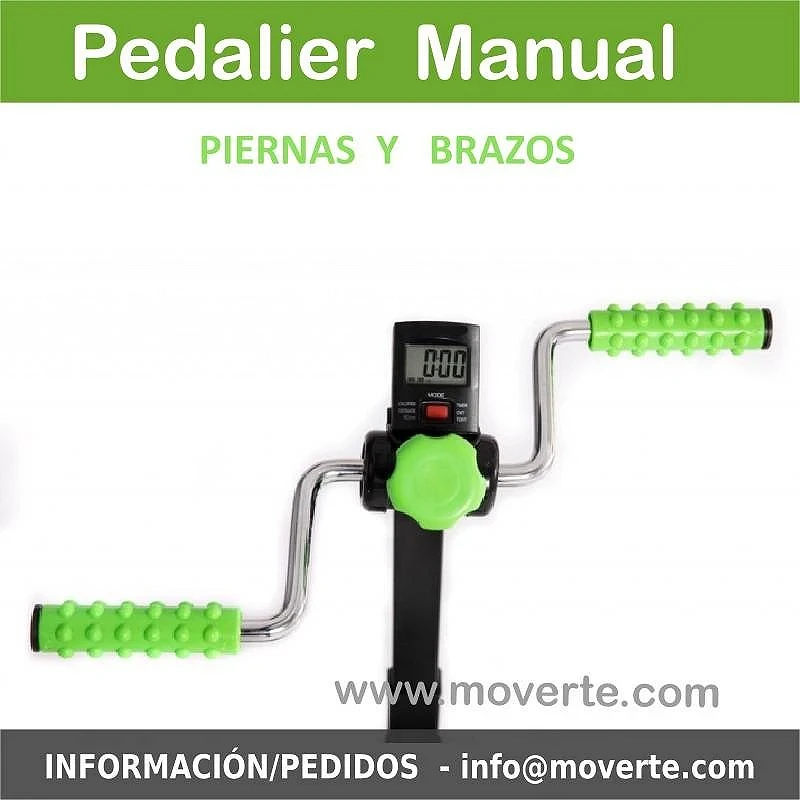 Pedalier manual para piernas y brazos con masaje y pantalla LCD