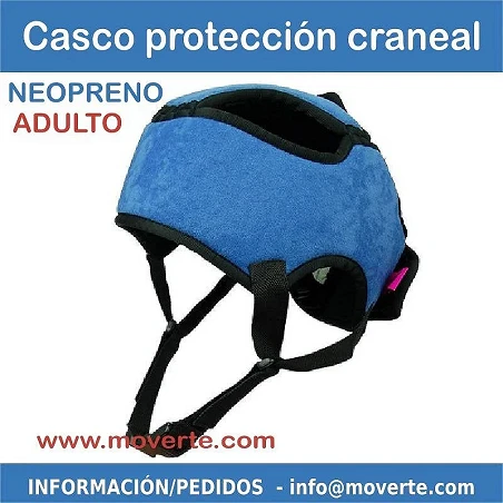 CASCO PROTECCIÓN CRANEAL  ADULTO AZUL NEOPRENO