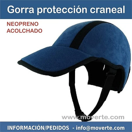 GORRA DEPORTIVA AZUL PROTECTOR CRANEAL ACOLCHADO