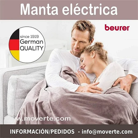 MANTA DE CALOR BEURER HD-75  SUAVE MARRÓN GRISÁCEO