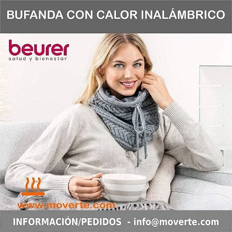 Bufanda calefactable inalámbrica con batería de 2 horas