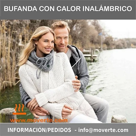 Bufanda calefactable inalámbrica con batería de 2 horas