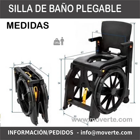 Silla de ruedas baño super plegable WHEELABLE