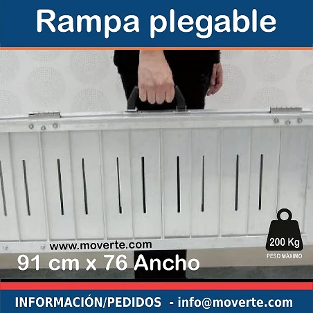 Rampa para discapacitados plegable Largo 91 cm x 76 Ancho