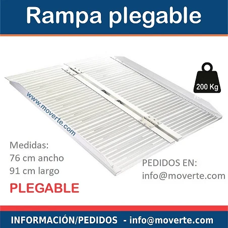 Rampa para discapacitados plegable Largo 91 cm x 76 Ancho