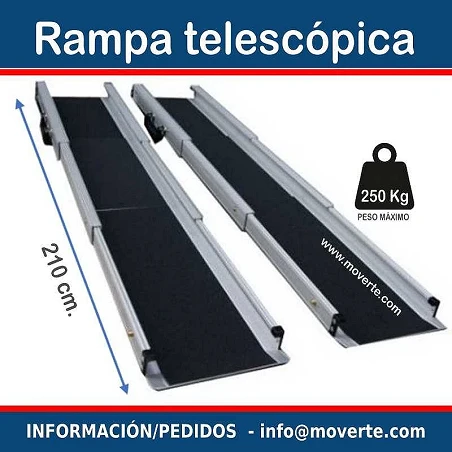 Par rampas telescopicas de 210 Cm.