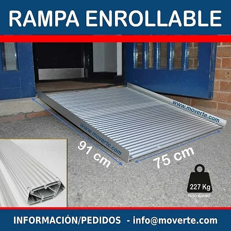 Rampa enrollable Medida 91x75 Cm.