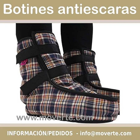 Botines antiescaras estampado cuadros
