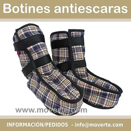 Botines antiescaras estampado cuadros