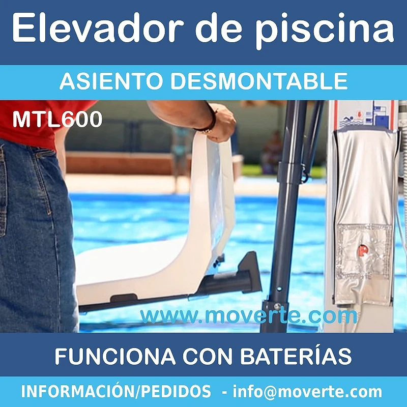 ELEVADOR DE PISCINA CON BATERÍAS SIN INSTALACIÓN MTL600