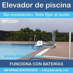 ELEVADOR DE PISCINA CON BATERÍAS SIN INSTALACIÓN MTL600