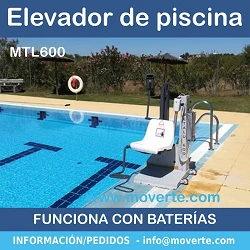 ELEVADOR DE PISCINA CON BATERÍAS SIN INSTALACIÓN MTL600