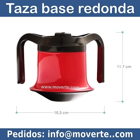 Medidas Taza que no se cae con base redonda