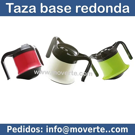 Taza que no se cae con base redonda