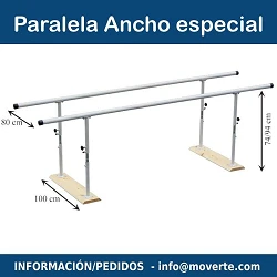 Paralela plegable regulable en altura ancho especial silla ruedas 2 m