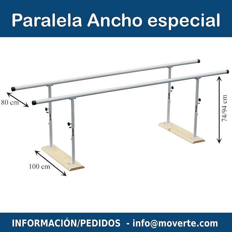 Paralela plegable regulable en altura ancho especial silla ruedas 2 m