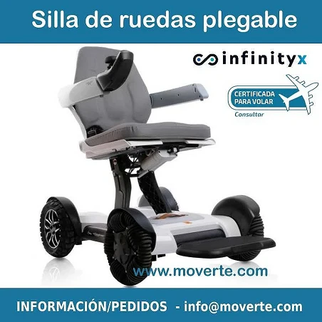 Silla de ruedas Infinityx eléctrica manejable con el móvil.