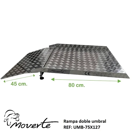 RAMPA DOBLE PARA UMBRAL Y PUERTAS 75 + 127 cm.