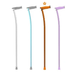 Bastones de aluminio Indesmed naranja