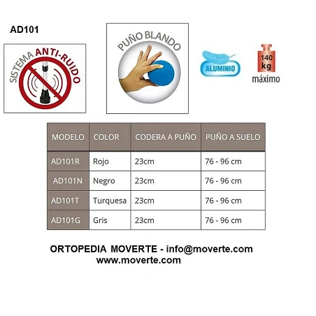 Bastón De Aluminio Standard' AD101