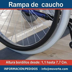 Mini rampa de caucho para escalones entre 1,1 hasta 7,7 cm