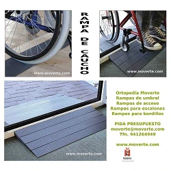 Mini rampa de caucho para escalones entre 1,1 hasta 7,7 cm