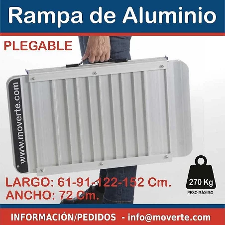 Rampas plegables con asas Soportan peso de 270 Kg