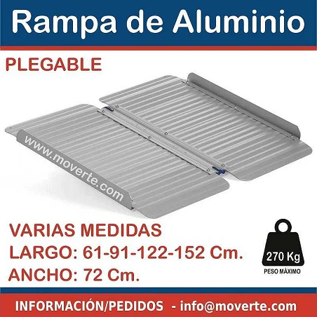 Rampas plegables con asas Soportan peso de 270 Kg