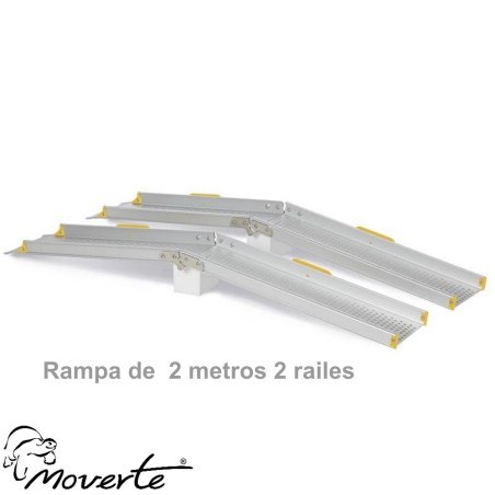 Rampa de 2 metros 2 carriles plegables ortopedia moverte