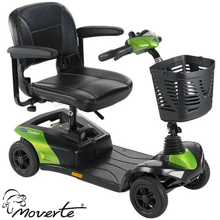 Scooter eléctrico para mayores cabe en el maletero desmontado color verde Colibri