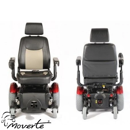 Silla de ruedas Eléctrica con suspensión R320 Vista delantera y trasera