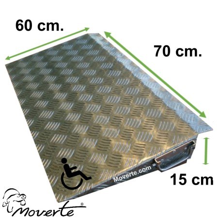 rampa cuña de puerta ancho 70 x Largo 60 x alto 15 cm
