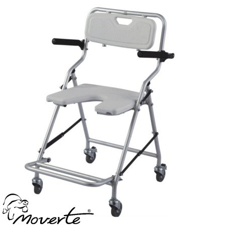 Silla de baño plegable con ruedas ortopedia moverte