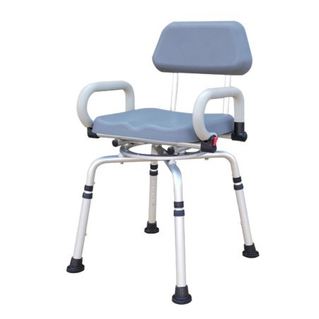 Nueva silla de baño con asiento acolchado y giratorio