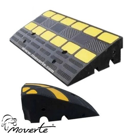 Rampa con cuña lateral super resistente para aceras o escalones. Capacidad hasta 40 Tn.