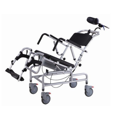 silla de ruedas basculante para baño y wc