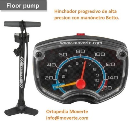 Hinchador ruedas de alta presion con manónetro Betto. 1 - moverte 